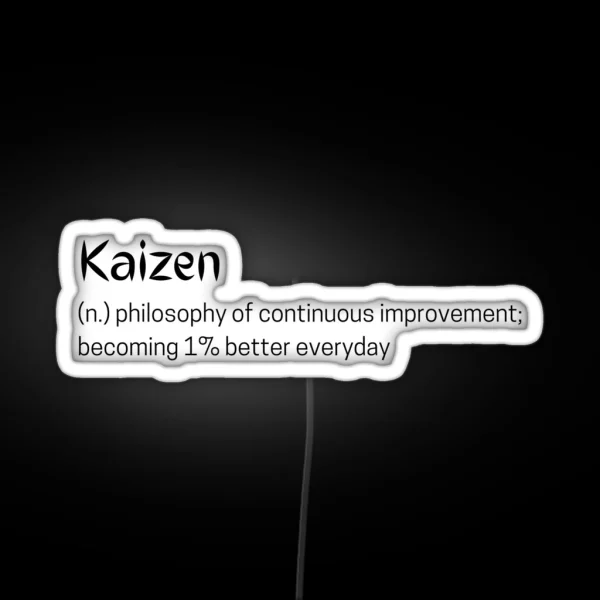 Kaizen Japanese Word RGB Neon Sign