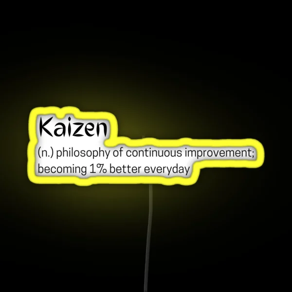 Kaizen Japanese Word RGB Neon Sign