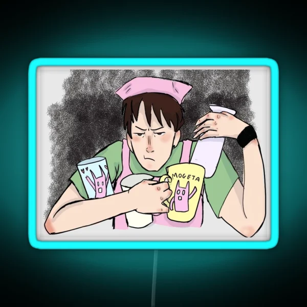 Kakeru Helps Machi Clean Up Her Room RGB Neon Sign