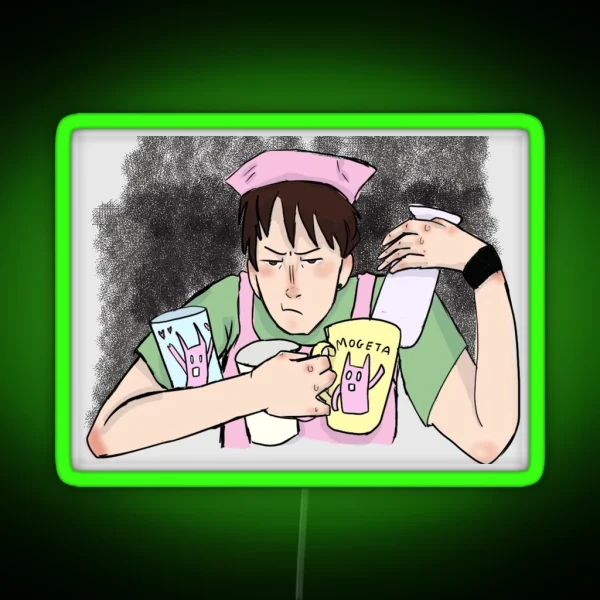 Kakeru Helps Machi Clean Up Her Room RGB Neon Sign