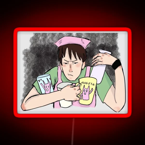 Kakeru Helps Machi Clean Up Her Room RGB Neon Sign