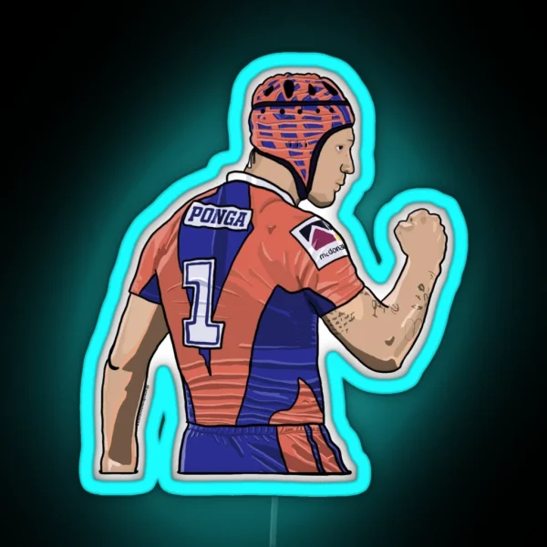 KALYN PONGA NEWCASTLE KNIGHTS NRL RUGBY LEAGUE RGB Neon Sign