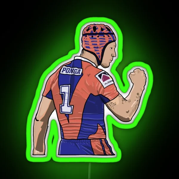 KALYN PONGA NEWCASTLE KNIGHTS NRL RUGBY LEAGUE RGB Neon Sign