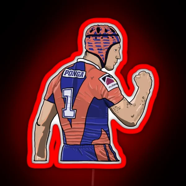KALYN PONGA NEWCASTLE KNIGHTS NRL RUGBY LEAGUE RGB Neon Sign