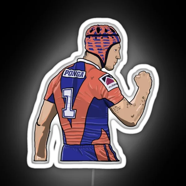KALYN PONGA NEWCASTLE KNIGHTS NRL RUGBY LEAGUE RGB Neon Sign