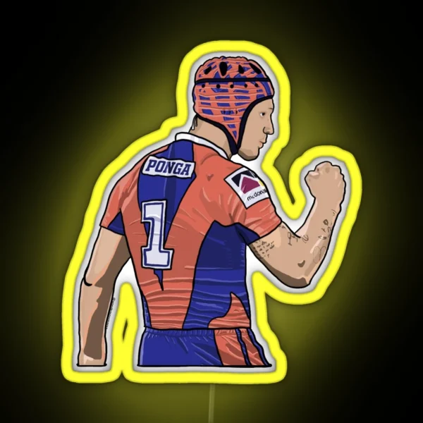KALYN PONGA NEWCASTLE KNIGHTS NRL RUGBY LEAGUE RGB Neon Sign
