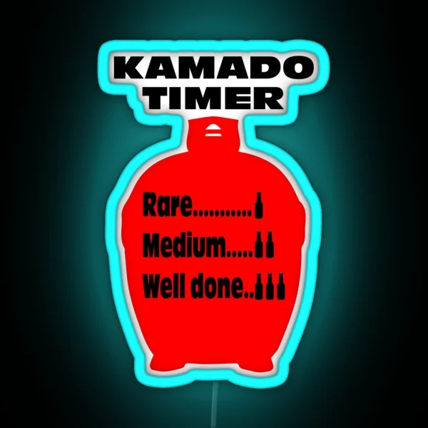 Kamado Timer BBQ Timer Kamado Joe Grill Funny BBQ Gift RGB Neon Sign