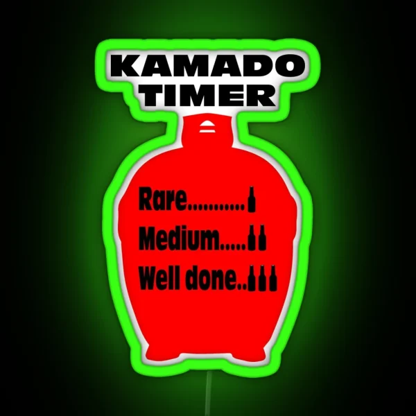 Kamado Timer BBQ Timer Kamado Joe Grill Funny BBQ Gift RGB Neon Sign