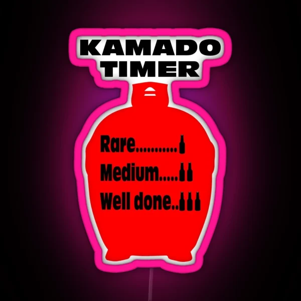Kamado Timer BBQ Timer Kamado Joe Grill Funny BBQ Gift RGB Neon Sign