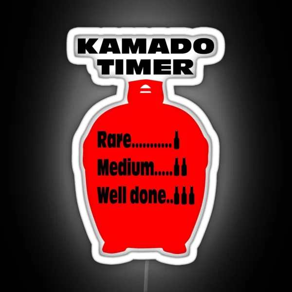Kamado Timer BBQ Timer Kamado Joe Grill Funny BBQ Gift RGB Neon Sign