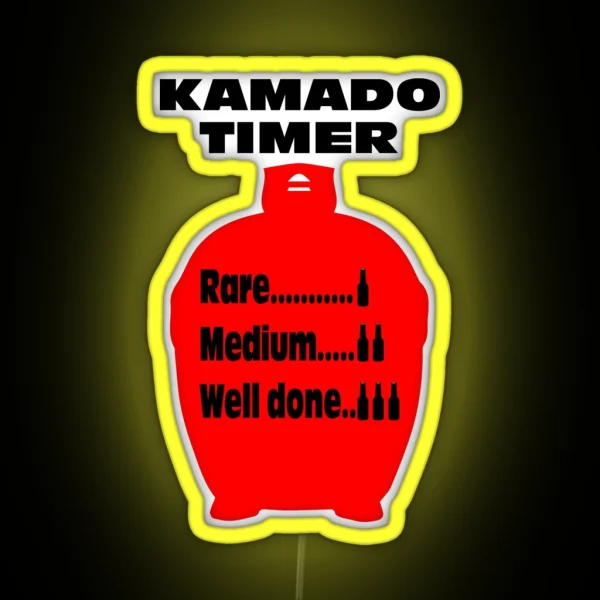Kamado Timer BBQ Timer Kamado Joe Grill Funny BBQ Gift RGB Neon Sign