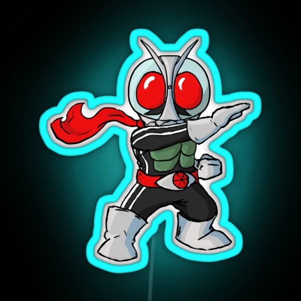 Kamen Rider Ichigo Chibi RGB Neon Sign