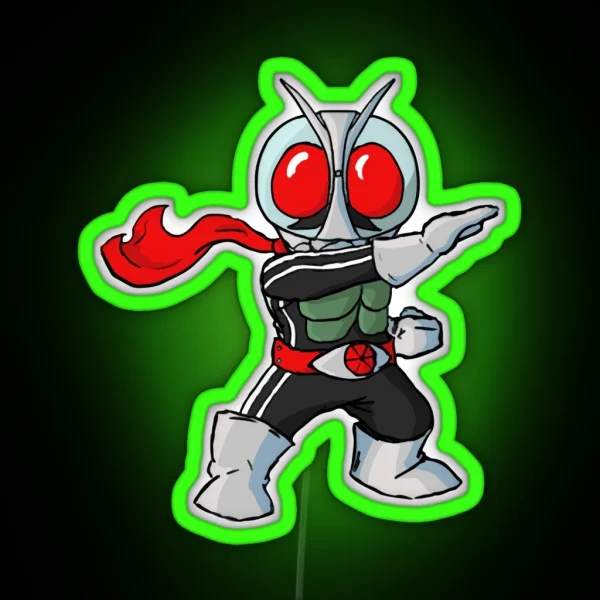 Kamen Rider Ichigo Chibi RGB Neon Sign
