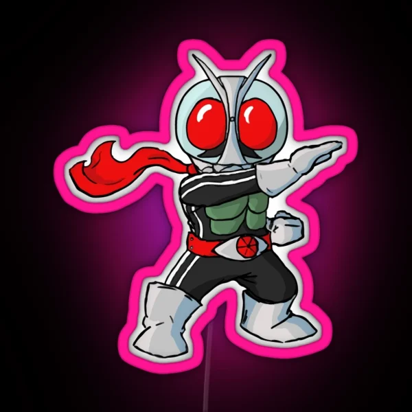 Kamen Rider Ichigo Chibi RGB Neon Sign