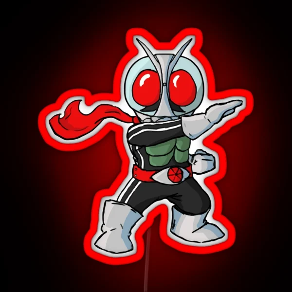 Kamen Rider Ichigo Chibi RGB Neon Sign