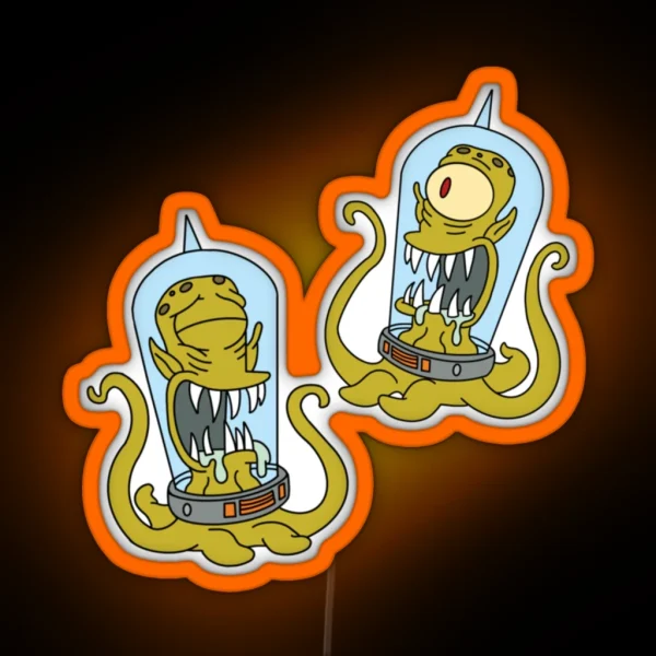 Kang And Kodos Treehouse Of Horror 1 RGB Neon Sign