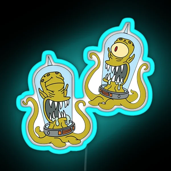 Kang And Kodos Treehouse Of Horror RGB Neon Sign