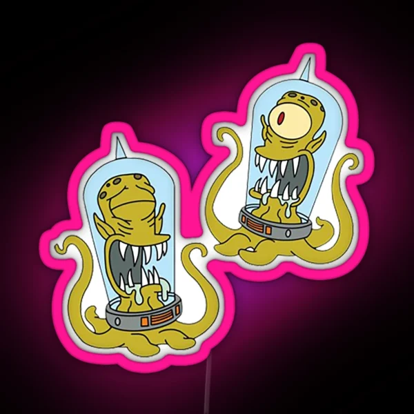 Kang And Kodos Treehouse Of Horror RGB Neon Sign