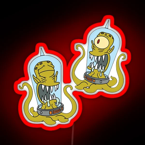 Kang And Kodos Treehouse Of Horror RGB Neon Sign