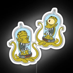 Kang And Kodos Treehouse Of Horror RGB Neon Sign