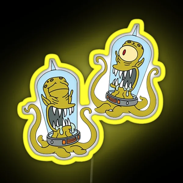 Kang And Kodos Treehouse Of Horror RGB Neon Sign