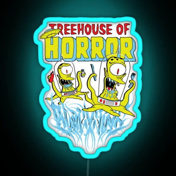 Kang And Kodos Treehouse Of Horror RGB Neon Sign