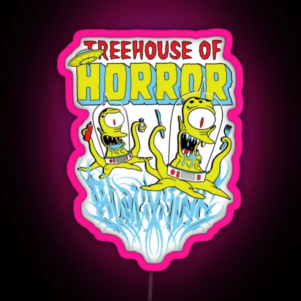 Kang And Kodos Treehouse Of Horror RGB Neon Sign
