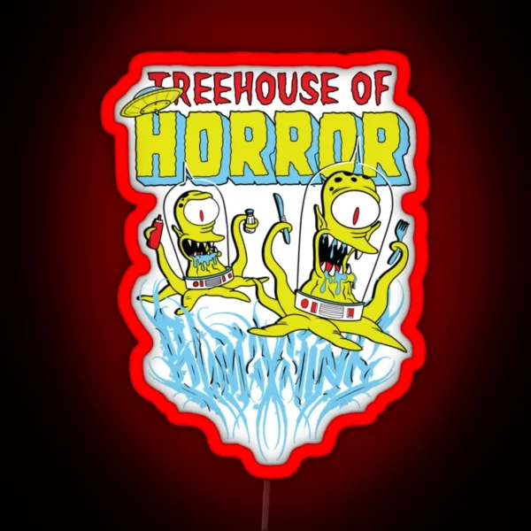 Kang And Kodos Treehouse Of Horror RGB Neon Sign