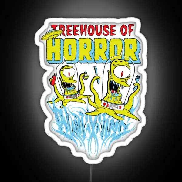 Kang And Kodos Treehouse Of Horror RGB Neon Sign