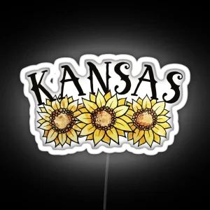 Kansas Sunflowers RGB Neon Sign