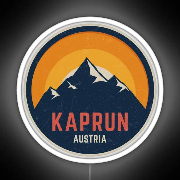 Kaprun Austria Mountain Design RGB Neon Sign