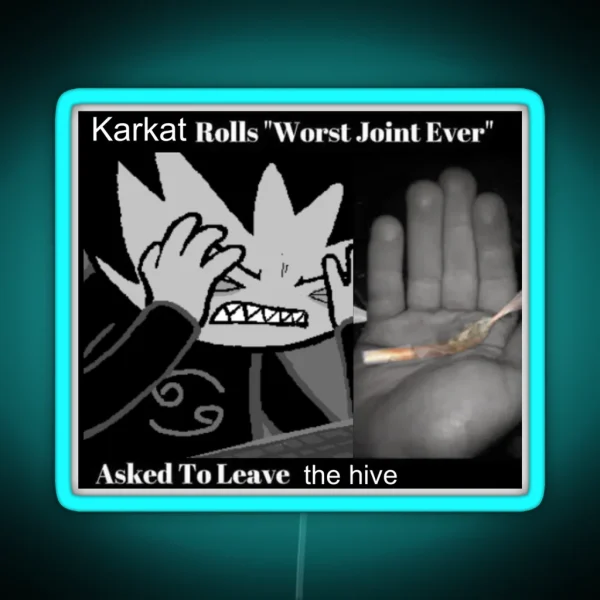 Karkat Cringefail Moment RGB Neon Sign