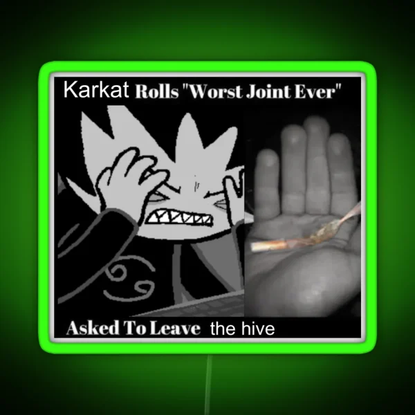 Karkat Cringefail Moment RGB Neon Sign