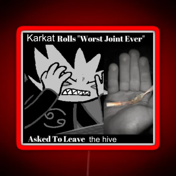 Karkat Cringefail Moment RGB Neon Sign