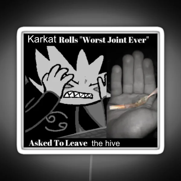 Karkat Cringefail Moment RGB Neon Sign