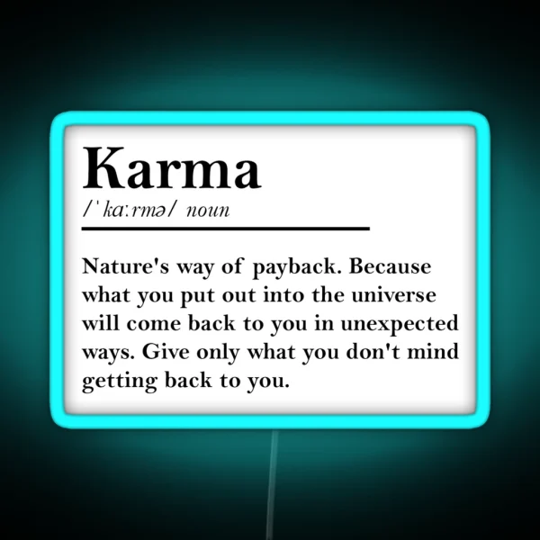 Karma Meaning RGB Neon Sign