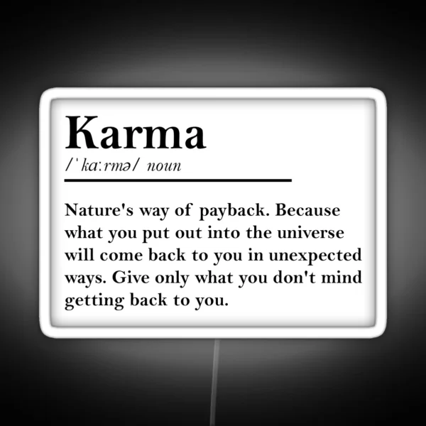 Karma Meaning RGB Neon Sign