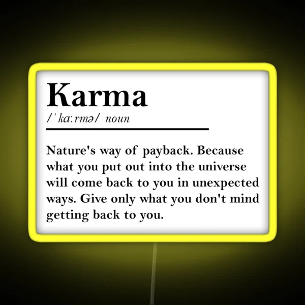 Karma Meaning RGB Neon Sign