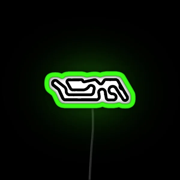 Karting Circuit Silhouette RGB Neon Sign