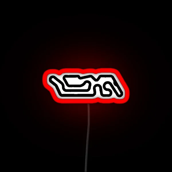 Karting Circuit Silhouette RGB Neon Sign