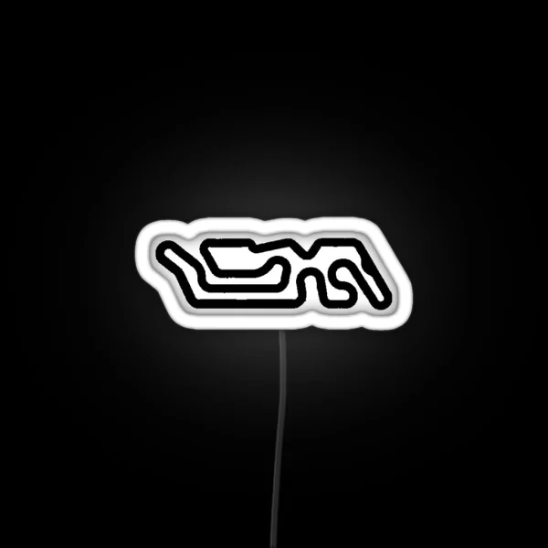 Karting Circuit Silhouette RGB Neon Sign