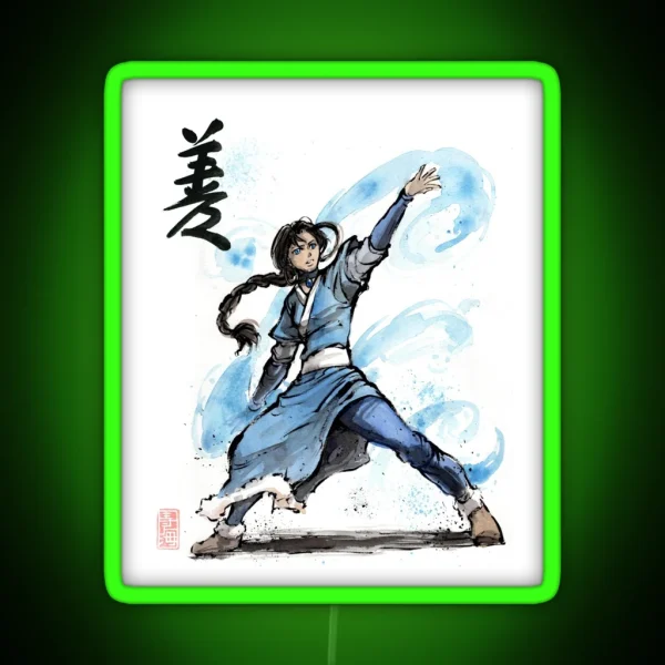 Katara From Avatar TV Series RGB Neon Sign