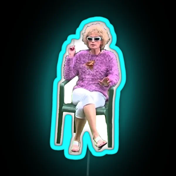 Kath And Kim Kath Having A Smoke RGB Neon Sign