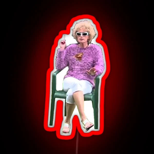 Kath And Kim Kath Having A Smoke RGB Neon Sign
