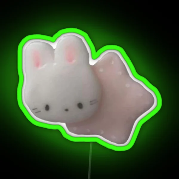 Kawaii Bunny Star RGB Neon Sign