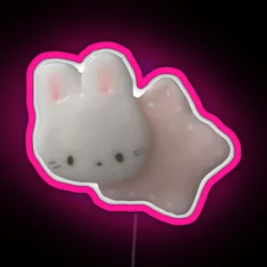 Kawaii Bunny Star RGB Neon Sign