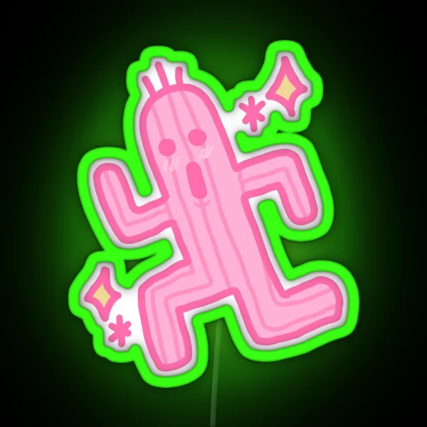 Kawaii Cactuar RGB Neon Sign