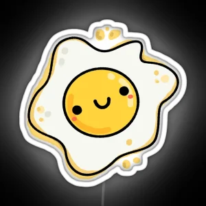 Kawaii Fried Egg RGB Neon Sign