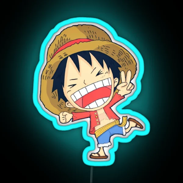 Kawaii Luffy RGB Neon Sign