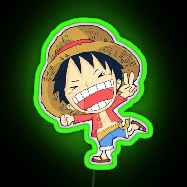 Kawaii Luffy RGB Neon Sign